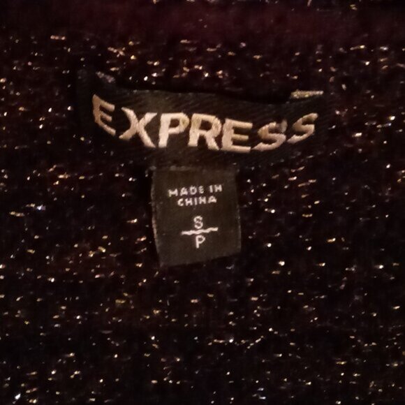 Express shimmery open front wool blend sweater  sz SP - Picture 4 of 15